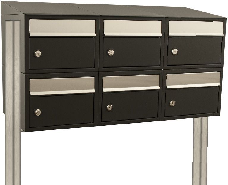 Stoer! Brickset - Brievenbussysteem - Zwart - Modulair - Inclusief Dak