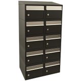 Stoer! Brickset - Brievenbussysteem - Zwart - Gegalvaniseerd - Modulair