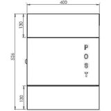 SafePost 119 wandbrievenbus staal - antracietgrijs