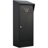 Allux - Pakketzuil - Zwart - Metaal - Met LED-Licht en Bewegingssensor