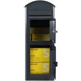 SafePost 80 brievenbus met pakketvak staal - antracietgrijs