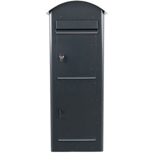SafePost 80 brievenbus met pakketvak staal - antracietgrijs