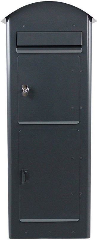 SafePost 80 brievenbus met pakketvak staal - antracietgrijs