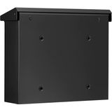 Burg-Wächter - London - Wandbrievenbus - Zwart/RVS - Staal gepoedercoat, Cilinderslot met 2 Sleutels