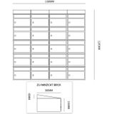 Stoer! - Brickset - Brievenbussysteem - Antraciet - 20 Stuks