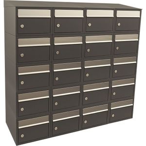 Stoer! - Brickset - Brievenbussysteem - Antraciet - 20 Stuks