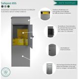 SafePost 855 vrijstaande brievenbus staal - antracietgrijs