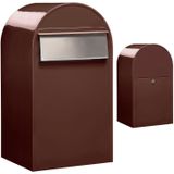 Bobi - Grande B - Brievenbus - Bruin - Achteruitname - RAL 8017