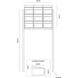 Stoer! Brickset - Brievenbussysteem - Zwart - Modulair - 9 Stuks