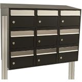 Stoer! Brickset - Brievenbussysteem - Zwart - Modulair - 9 Stuks