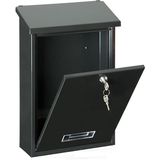 Practo Garden - Dublin - Wandbrievenbus - Zwart - Staal Gepoedercoat