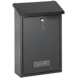 Practo Garden - Dublin - Wandbrievenbus - Zwart - Staal Gepoedercoat