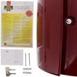 Burg-Wächter - PIANO 886 M - Brievenbus - Paars Rood - Kunststof, DIN C4, 2 Sleutels, Met Krantenvak