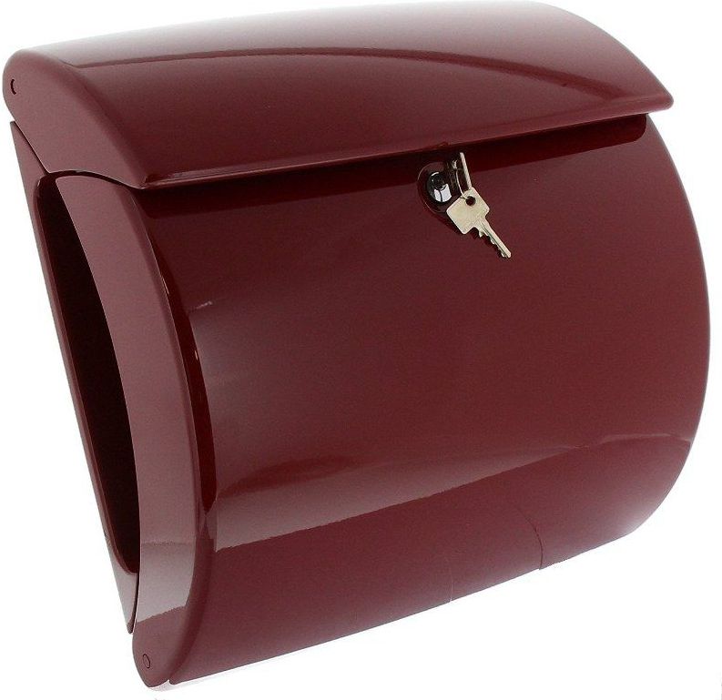 Burg-Wächter - PIANO 886 M - Brievenbus - Paars Rood - Kunststof, DIN C4, 2 Sleutels, Met Krantenvak