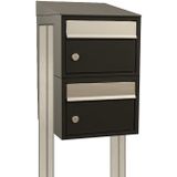 Stoer! - Brickset 2-Hoog Met Dak - Brievenbussysteem - Zwart - 40215070