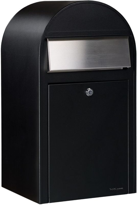 BOBI Brievenbus Grande - RAL 9005 - Structuurzwart - RVS Klep