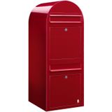 Bobi - Duo - Brievenbus - Helder Rood - Staal