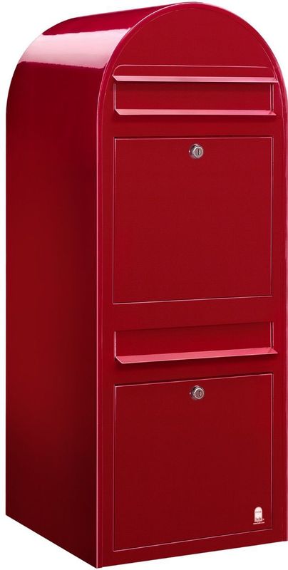 Bobi - Duo - Brievenbus - Helder Rood - Staal