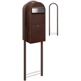 Bobi - Jumbo - Brievenbus - Bruin - RAL 8017 en RVS Klep