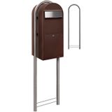 Bobi - Jumbo - Brievenbus - Bruin - RAL 8017 en RVS Klep