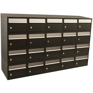 Stoer! Brickset - Brievenbussysteem - Zwart - Modular - Compleet Blok