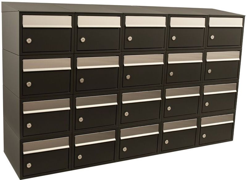 Stoer! Brickset - Brievenbussysteem - Zwart - Modular - Compleet Blok