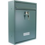 G2 Trent wandbrievenbus staal - groen