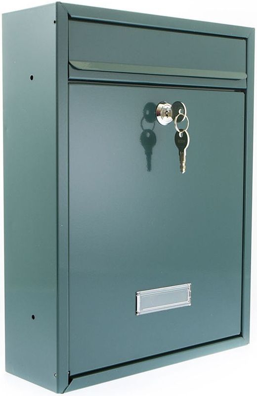 G2 Trent wandbrievenbus staal - groen