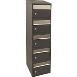 Stoer! Brickset 5-Hoog Met Dak - Antraciet - Modulair Brievenbussysteem