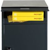 SafePost Tiamat 855 vrijstaande brievenbus staal - antracietgrijs/RVS dak