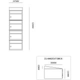 Stoer! Brickset 4-Hoog Met Dak - Antraciet - Modulair Brievenbussysteem