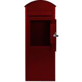 SafePost 70-5 combi vrijstaande brievenbus staal - rood