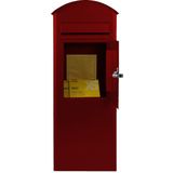 SafePost 70-5 combi vrijstaande brievenbus staal - rood