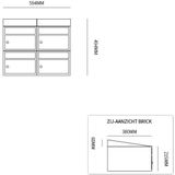 Stoer! - Brickset - 2-Breed 2-Hoog - Antraciet - Modulair Brievenbussysteem