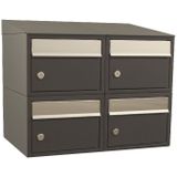 Stoer! - Brickset - 2-Breed 2-Hoog - Antraciet - Modulair Brievenbussysteem