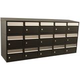 Stoer! Brickset - Brievenbussysteem - Zwart - 15 Brievenbussen - 5 Dakjes