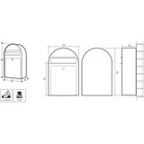 Brievenbus Bobi Classic S RVS