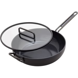 GreenPan™ Stanley Tucci™ Ceramic Nonstick 6.5QT/33cm Stanley Pan with Lid, Milano Black