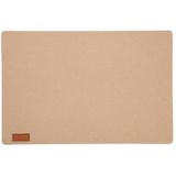 Rechthoekige placemat met ronde hoeken polyester beige 30 x 45 cm - Placemats/onderleggers - Tafeldecoratie