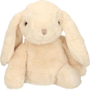 Bukowski pluche konijn knuffeldier - creme wit - staand - 25 cm - Luxe kwaliteit knuffels