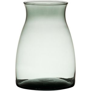 Bloemenvaas Julia - Donkergrijs transparant - glas - D10 x H20 cm