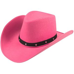 Roze cowboyhoed Wichita voor dames - Verkleedkleding - Wilde westen/Country Themafeest