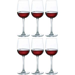 6x Stuks wijnglazen voor rode wijn 360 ml - Versailles - Wijn glazen