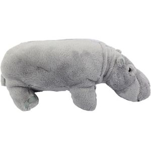 Pia Soft Toys Knuffeldier Nijlpaard - zachte pluche stof - premium kwaliteit knuffels - grijs - 23 cm - Nijlpaarden