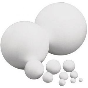 Set van 6x stuks piepschuim ballen/bollen van 12 cm - Hobby artikelen materialen - kerstballen figuren - zelf maken