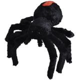 Pluche zwarte roodrugspin knuffel 35 cm - Spinnen insecten knuffels - Speelgoed voor kinderen