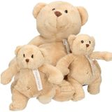 3x Pluche mama en kind Buster knuffelberen 40 en 23 cm knuffels speelgoed set - Happy Horse -  Beren bosdieren knuffels - Teddybeer speelgoed voor kinderen - Baby geboorte kraamcadeaus