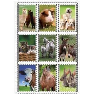 3D kinder stickers boerderijdieren 9 stuks