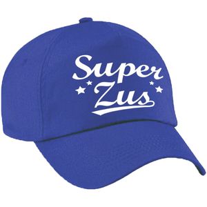 Super zus cadeau pet / baseball cap blauw voor dames -  kado voor zussen