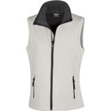 Softshell casual bodywarmer wit voor dames - Outdoorkleding wandelen/zeilen - Mouwloze vesten